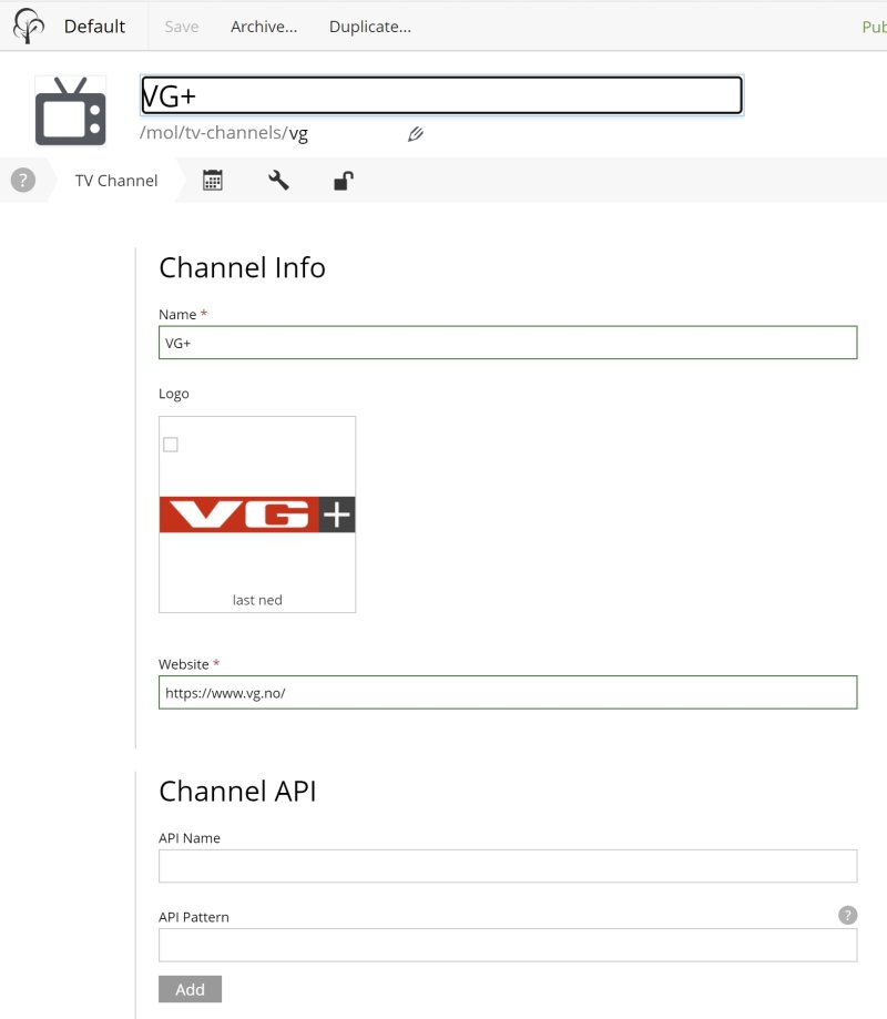 Lag din egen TV-kanal i Content Studio